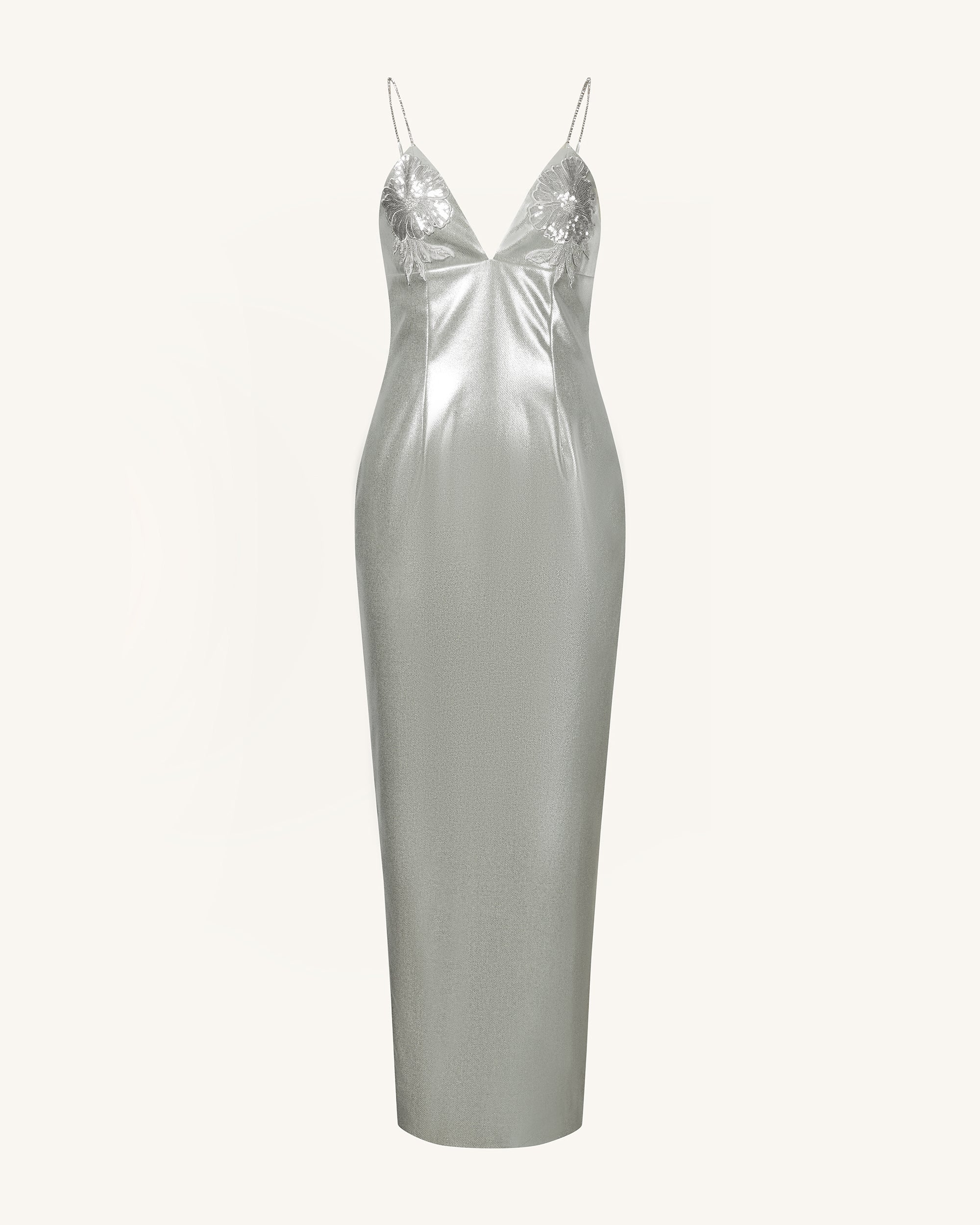 silver sweetheart dress Strapless Sweetheart Long A-Line Prom Dress with Sequins Ivory / 14
