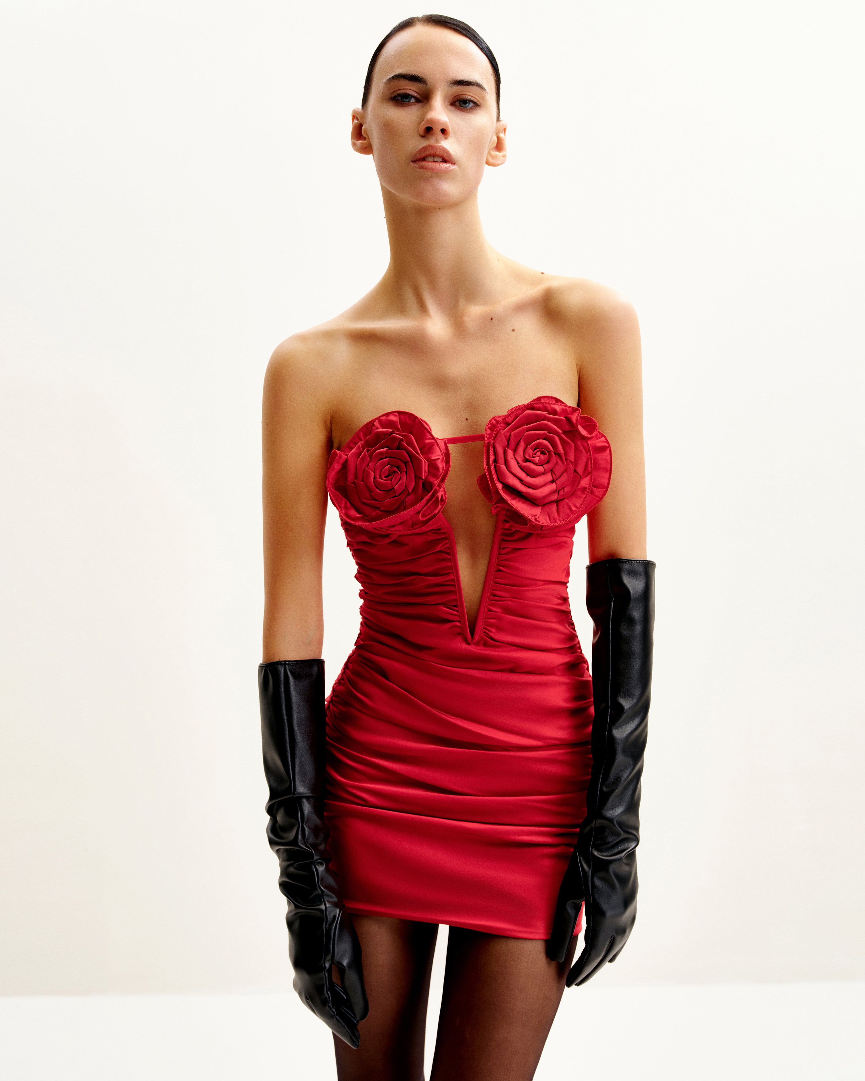 Women's Red Bow Maxi Dress- Boutique Red Dress- &Merci Bow