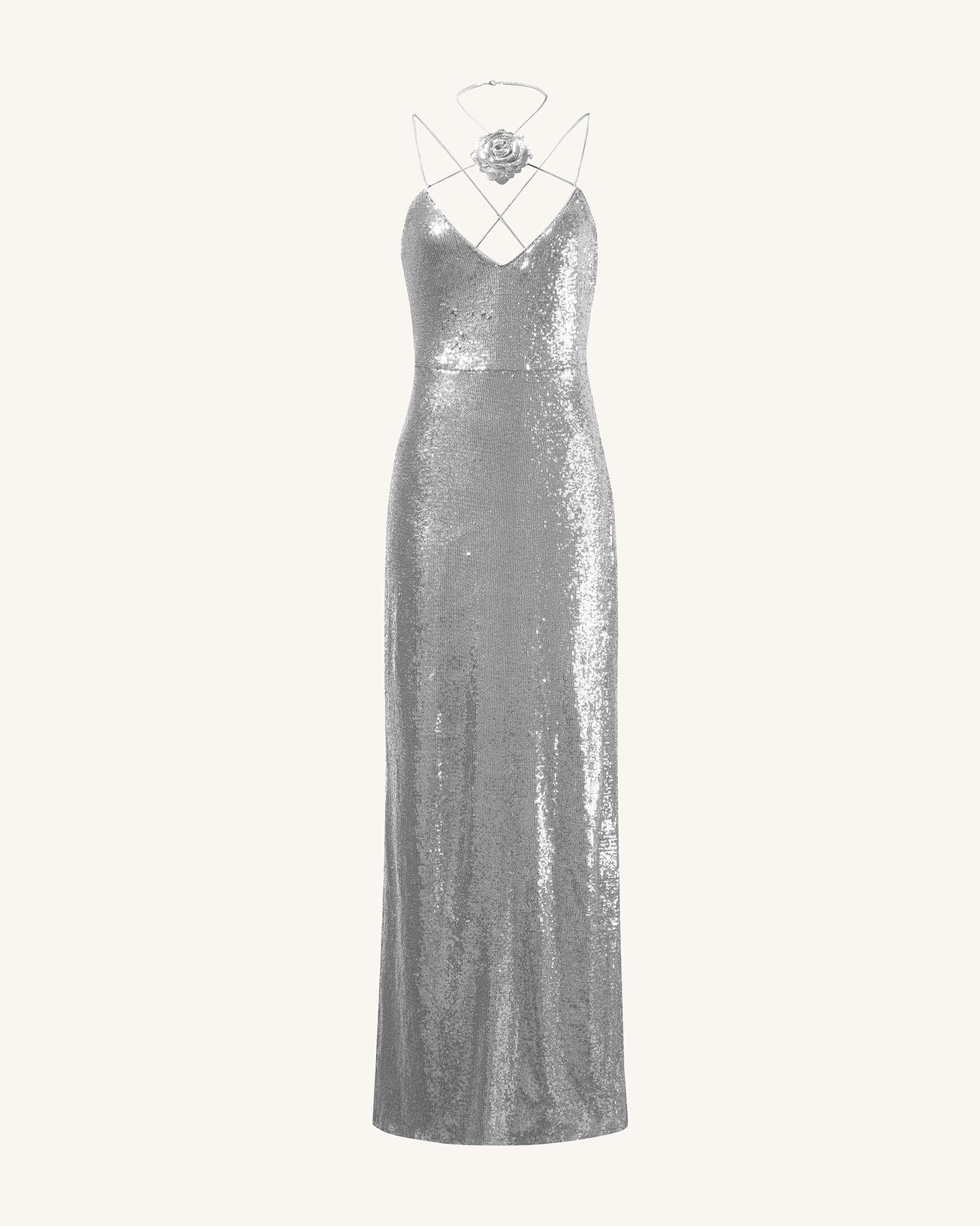 Heisey Sequinned Rosette Maxi Dress main image 1