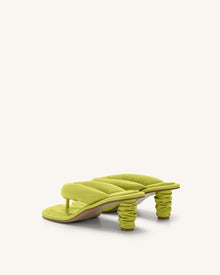 Talia Puffed Sandal - Lime Green