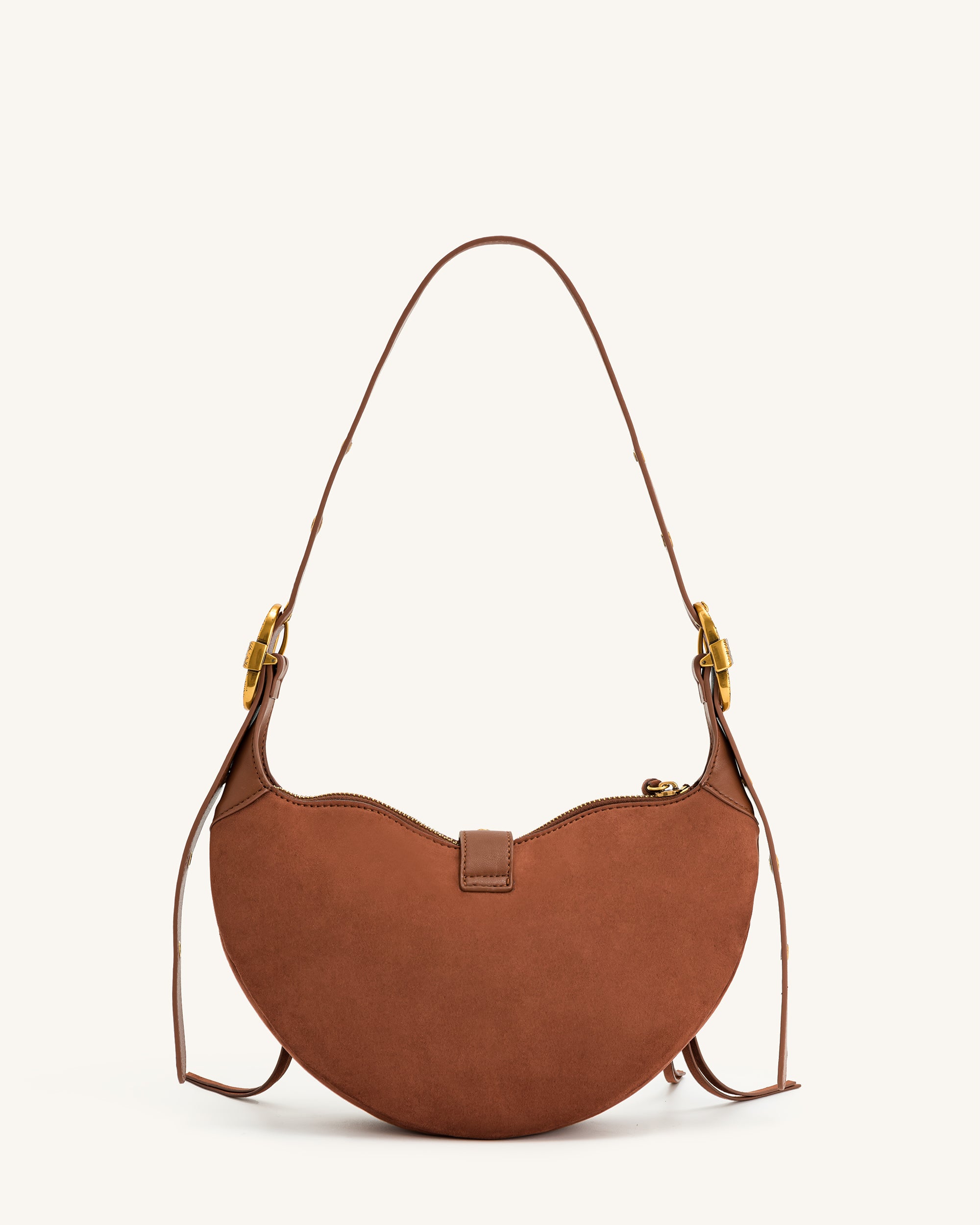 Brown suede shoulder bag clearance