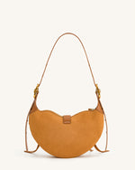 Tessa Suede Shoulder Bag - Camel