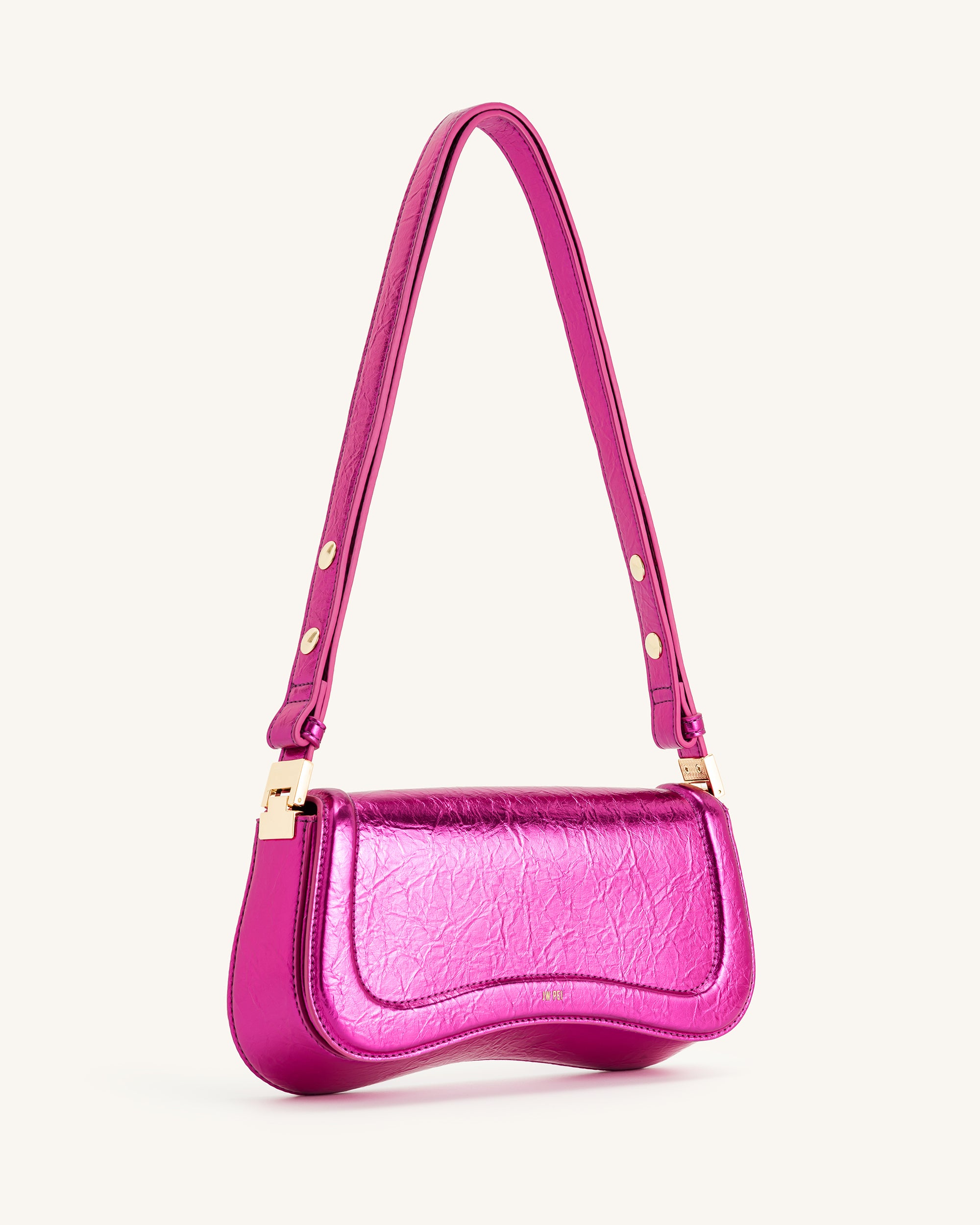 Metallic Hot Pink Crossbody Purse