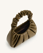 Gabbi Ruched Hobo Handbag - Dark Olive