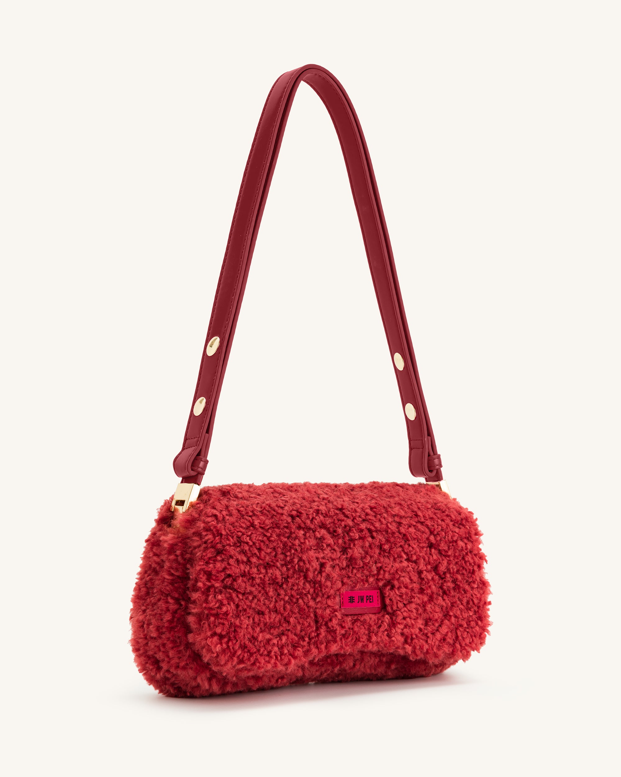 Joy Faux Fur Shoulder Bag - Magenta | JW PEI