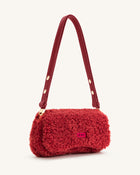 Joy Faux Fur Shoulder Bag - Magenta