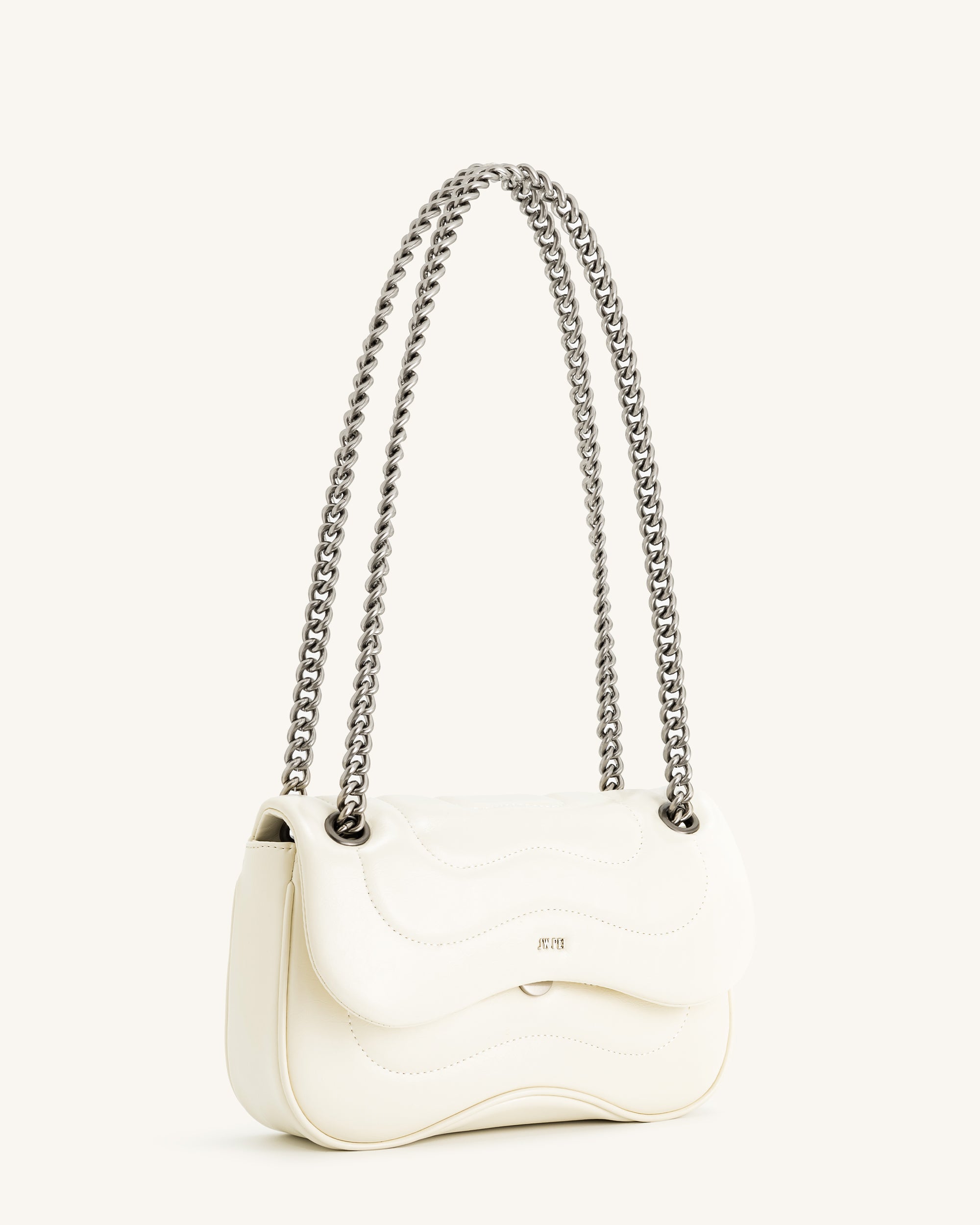 Tina Quilted Chain Crossbody - Ivory - JW PEI