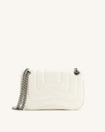 Tina Quilted Chain Crossbody - Ivory