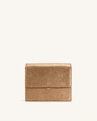 Mini Flap Metallic Crossbody - Ancient Gold Lizard