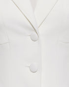 Sculpted Waist Cropped Blazer - White