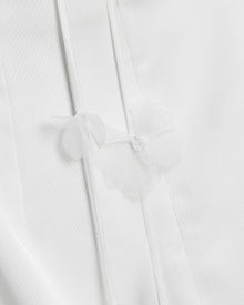 Floral Ruched Halter Mini Dress - White