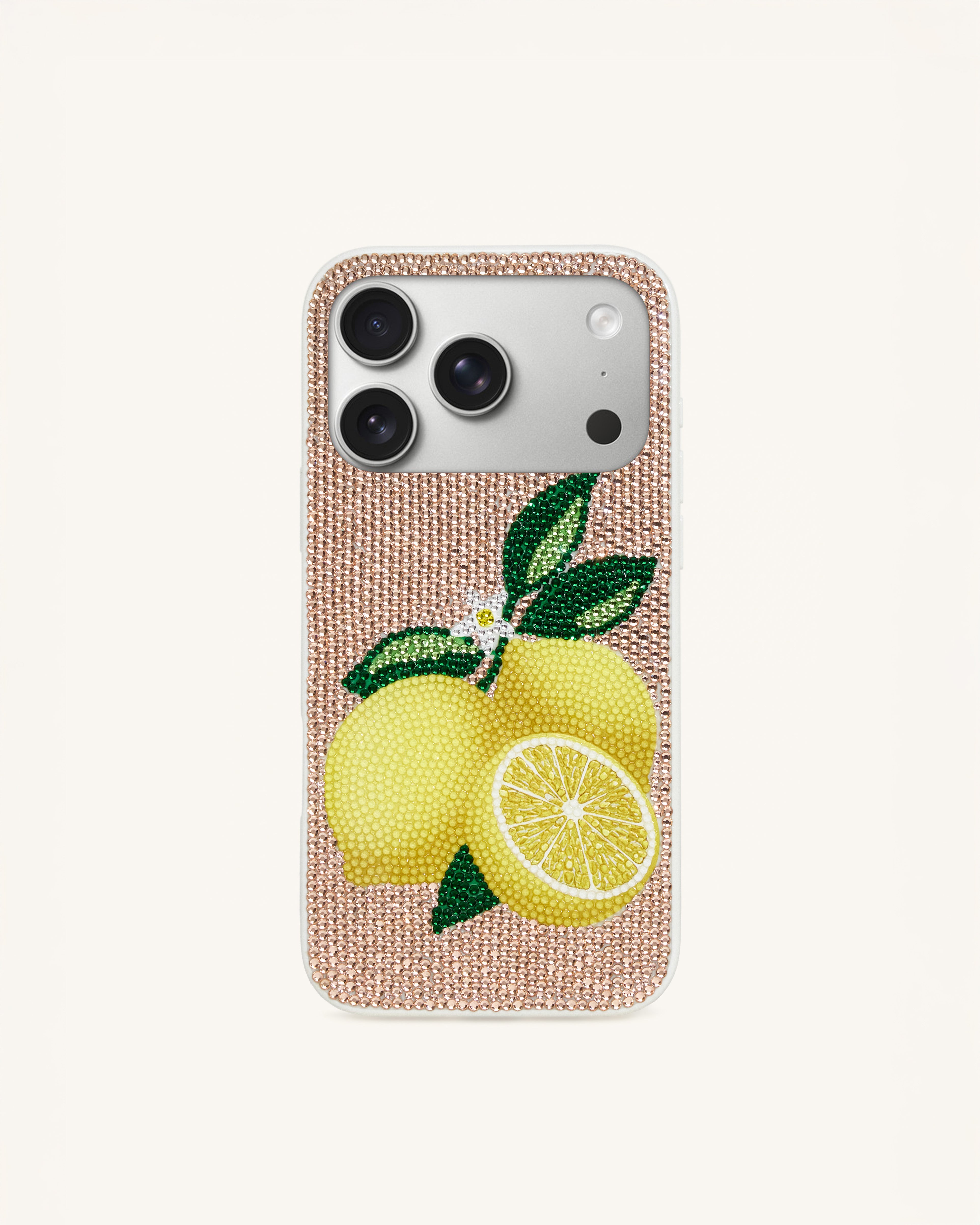 Lemon Artificial Crystal Phone Case - Gold | JW PEI