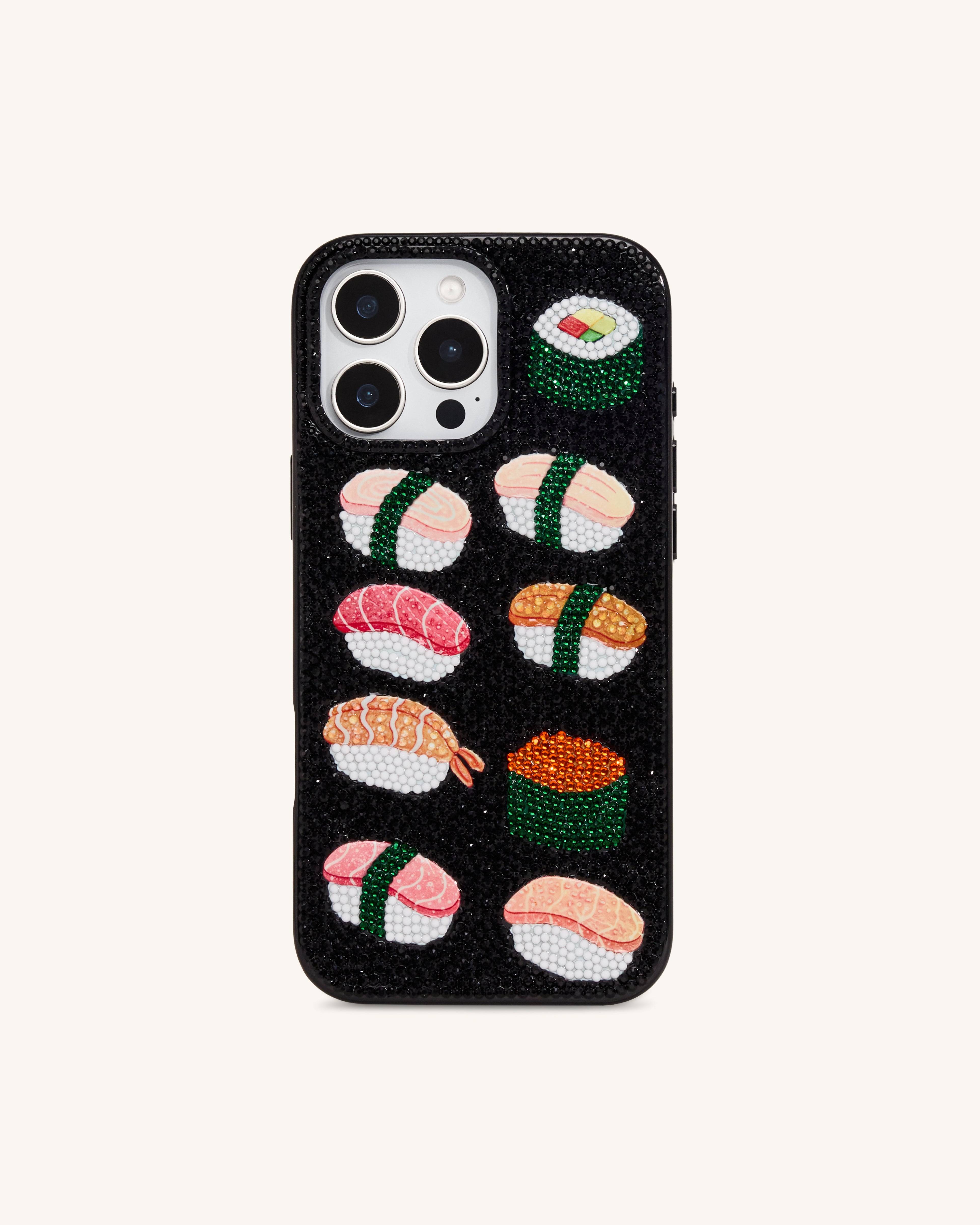 ＪＷ　ＰＥＩ　寿司iPhone15proケース Sushi Phone Case - Multicolor Black | JW PEI