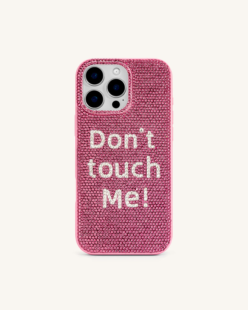 Don't Touch Me! iPhone Case - Multicolor Pink