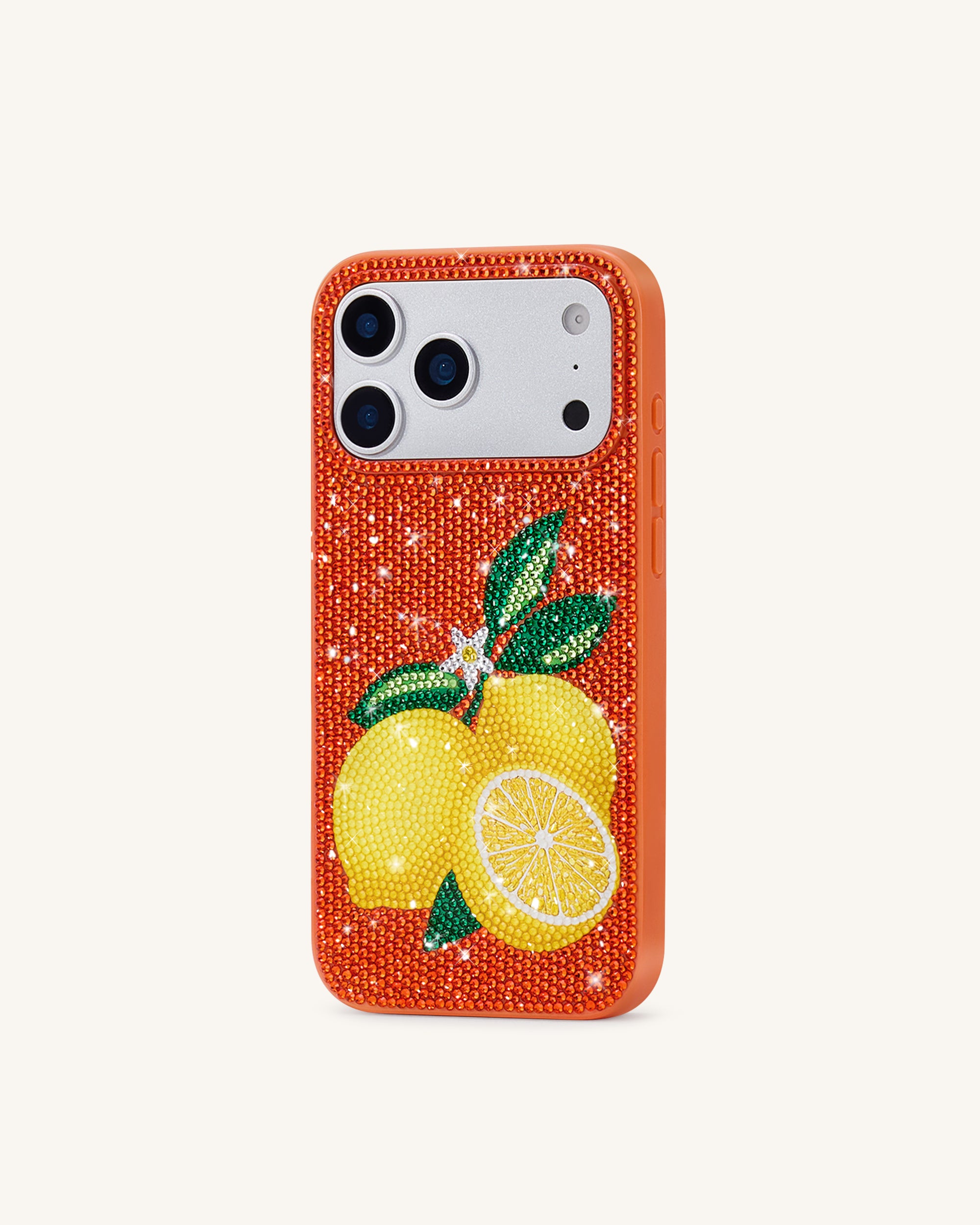 Lemon Artificial Crystal Phone Case - Orange | JW PEI