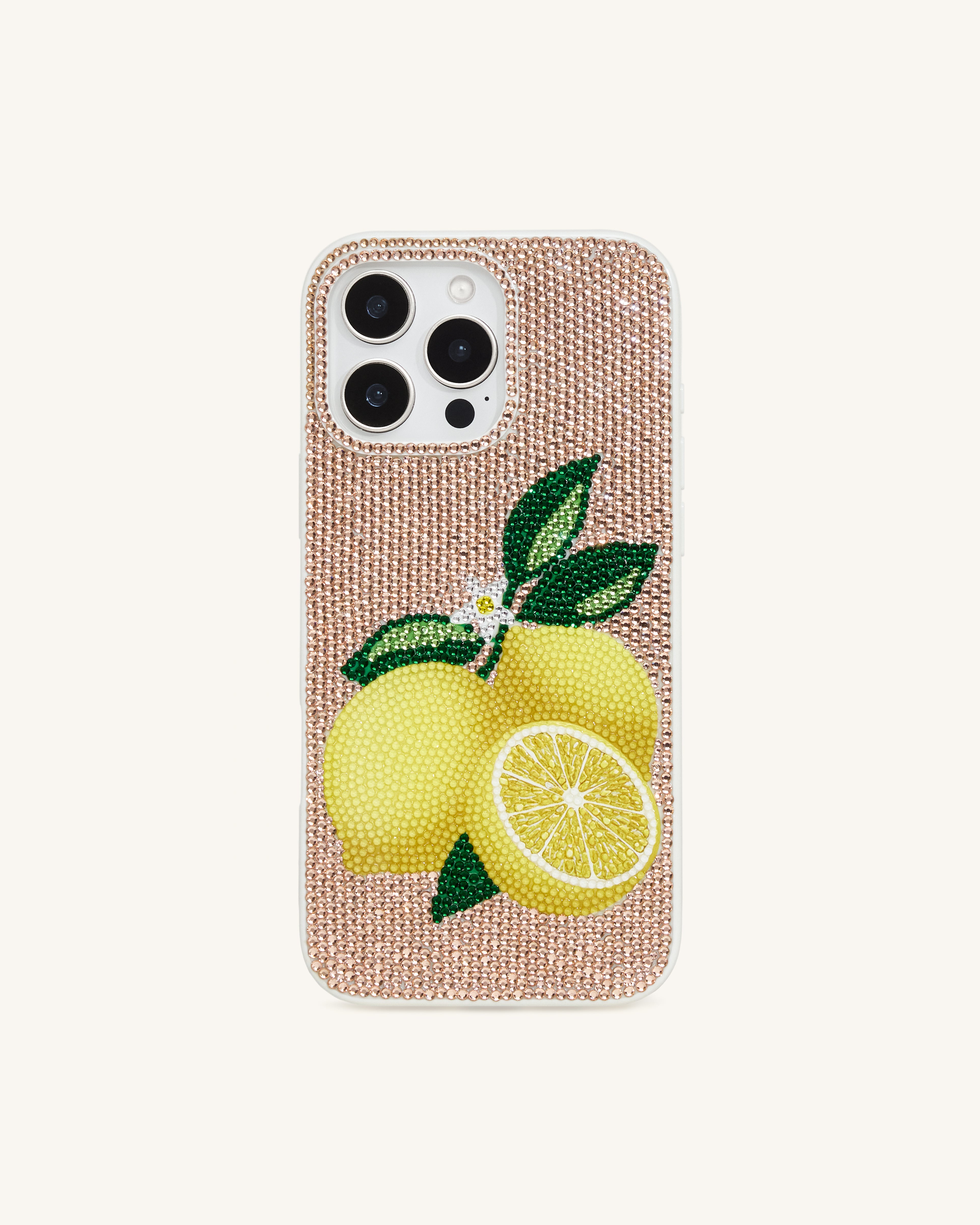 Lemon Artificial Crystal Phone Case - Gold | JW PEI