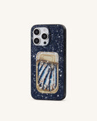 Sardine Tin Artificial Crystal Phone Case - Blue