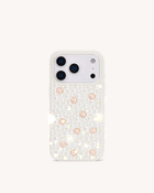Pearl Embellished Phone Case - White