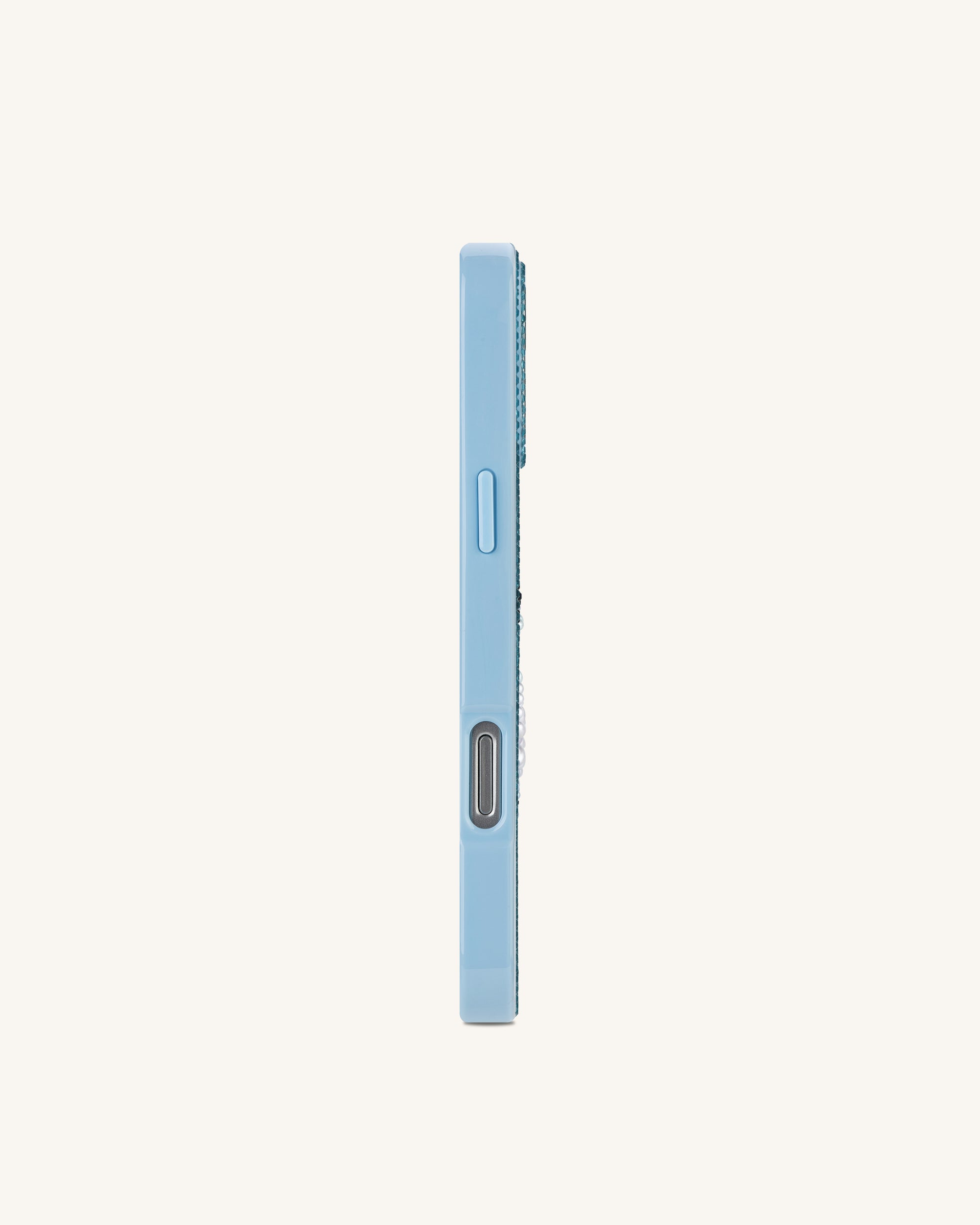 Playful Dachshund Artificial Crystal Phone Case - Aqua Blue