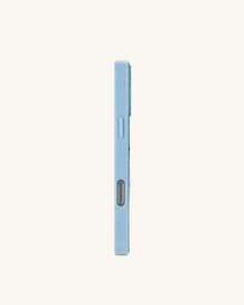 Playful Dachshund Artificial Crystal Phone Case - Aqua Blue