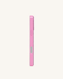 Kitten with Yarn Artificial Crystal Phone Case - Pink