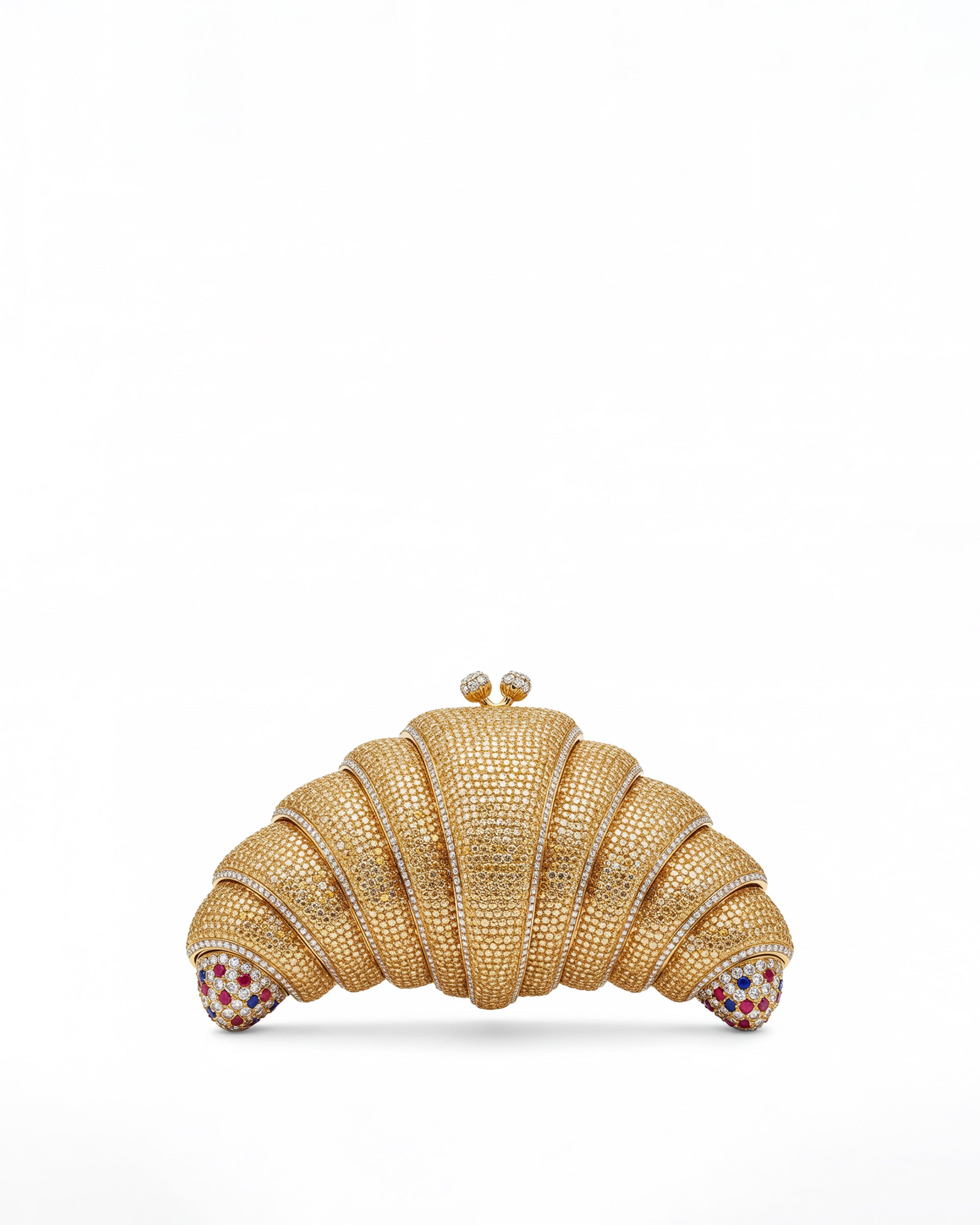 Caroline Croissant Clutch Bag - Gold