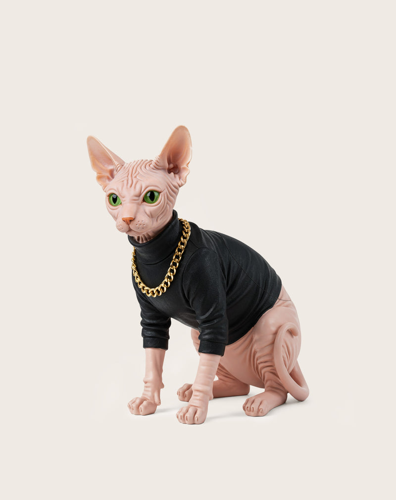 Sadie Cat Clutch - Black/Pink