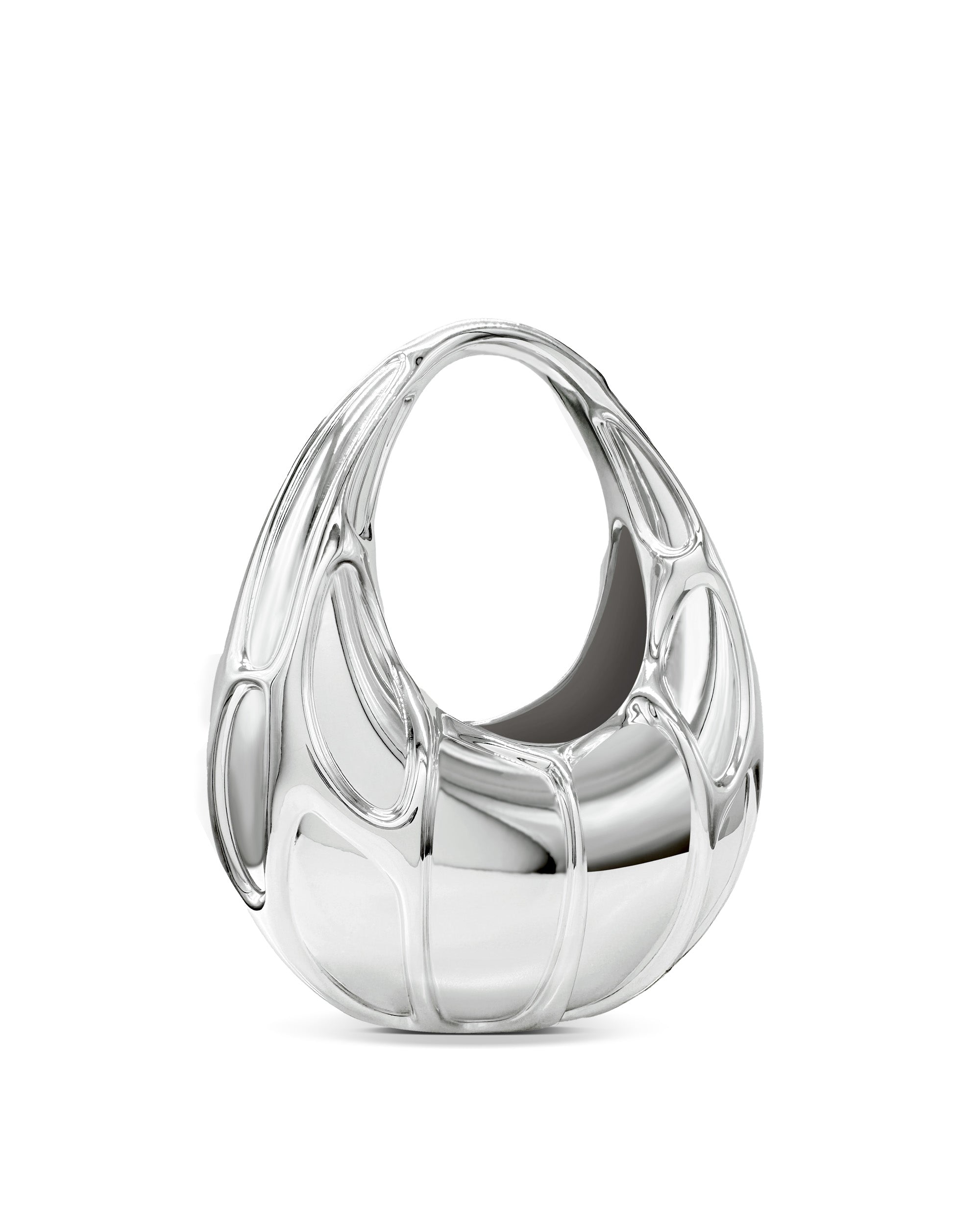 Sophia Mesh-Look Handbag - Silver