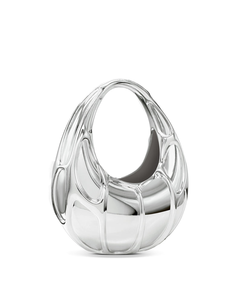 Sophia Mesh-Look Handbag - Silver
