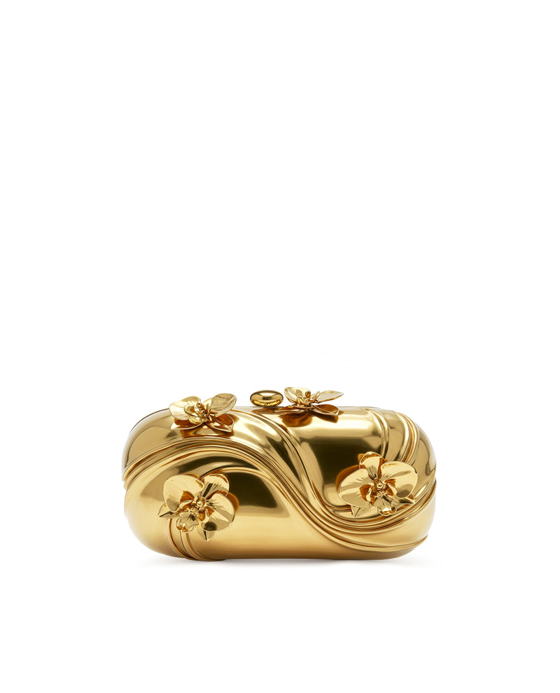 Nevaeh Flower Clutch - Gold