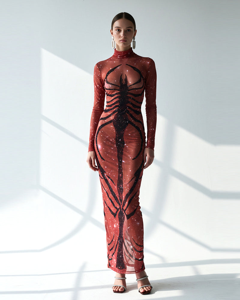 Celestial Scorpion Dress - Multicolor