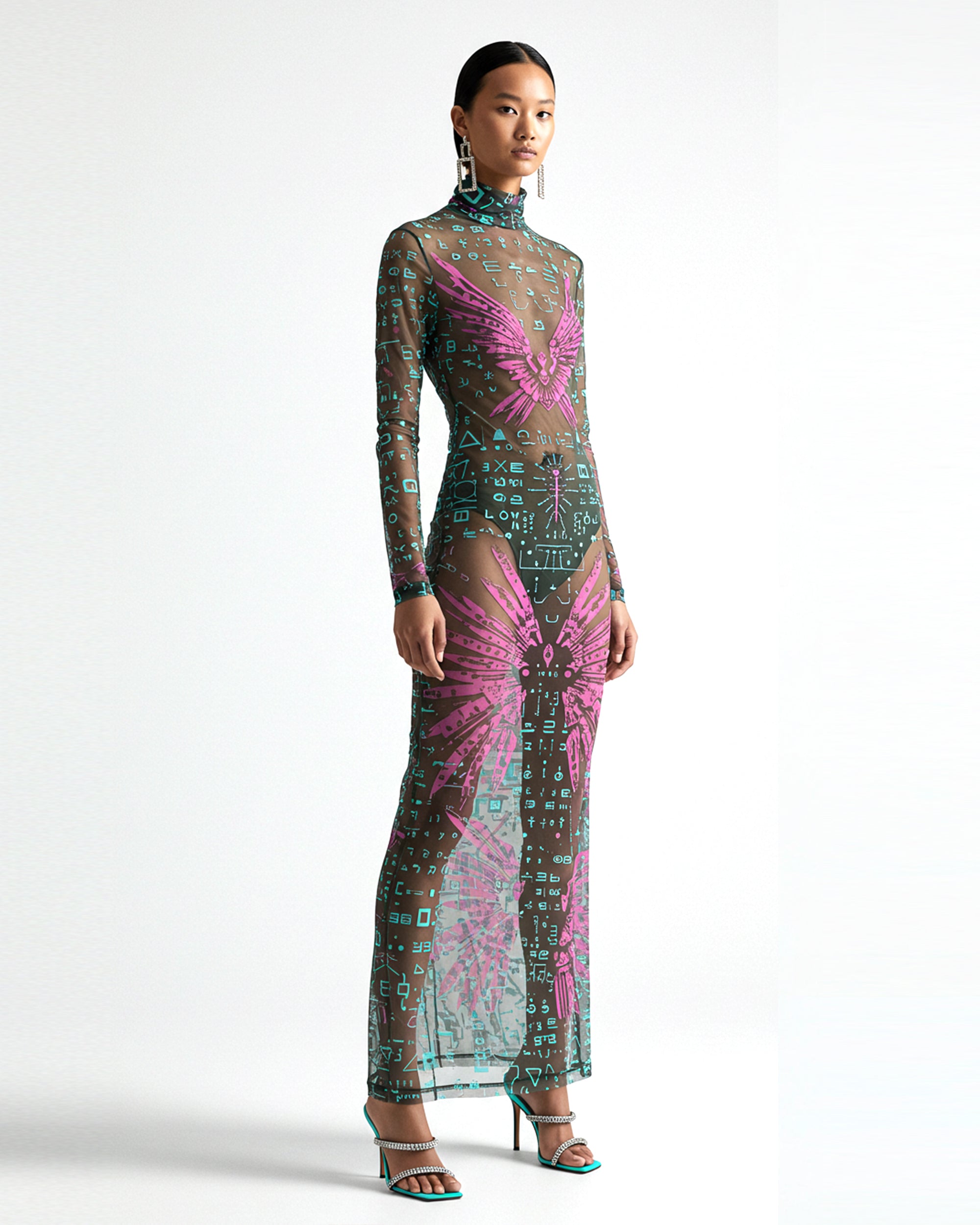 Cybernetic Butterfly Dress - Multicolor