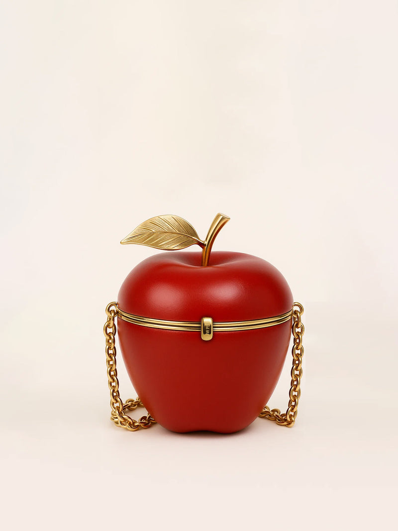 Eliana Apple Shaped Chain Bag - Red