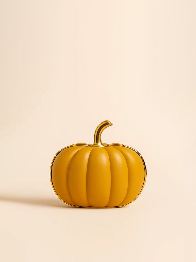 Seraphine Pumpkin Shaped Clutch - Yellow