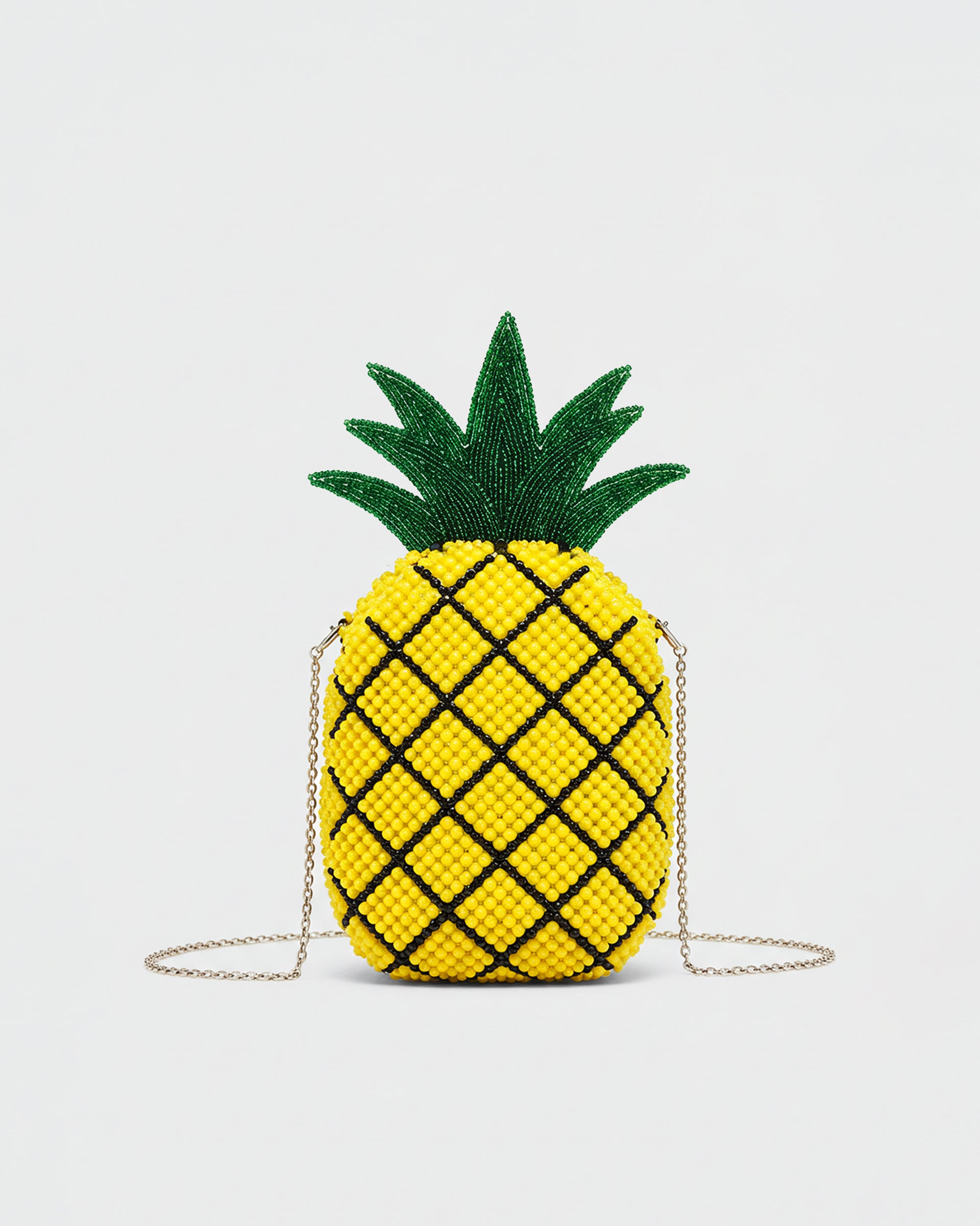 Layla Tropical Pineapple Clutch - Yellow