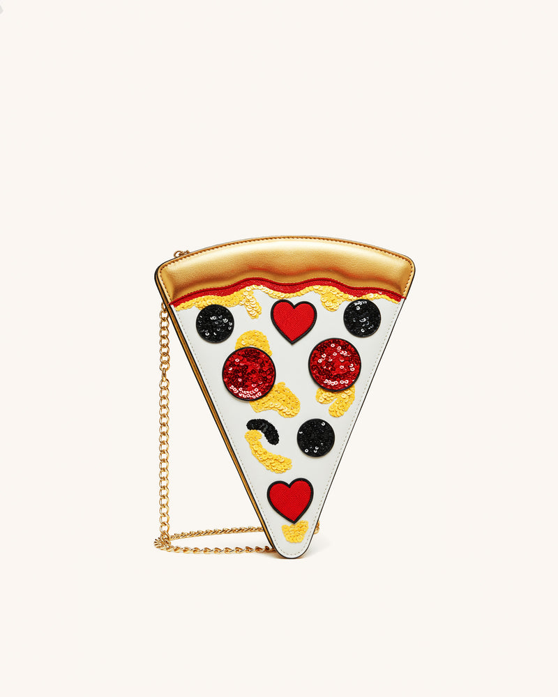 Jade Pizza Slice Crossbody Bag - Multicolor