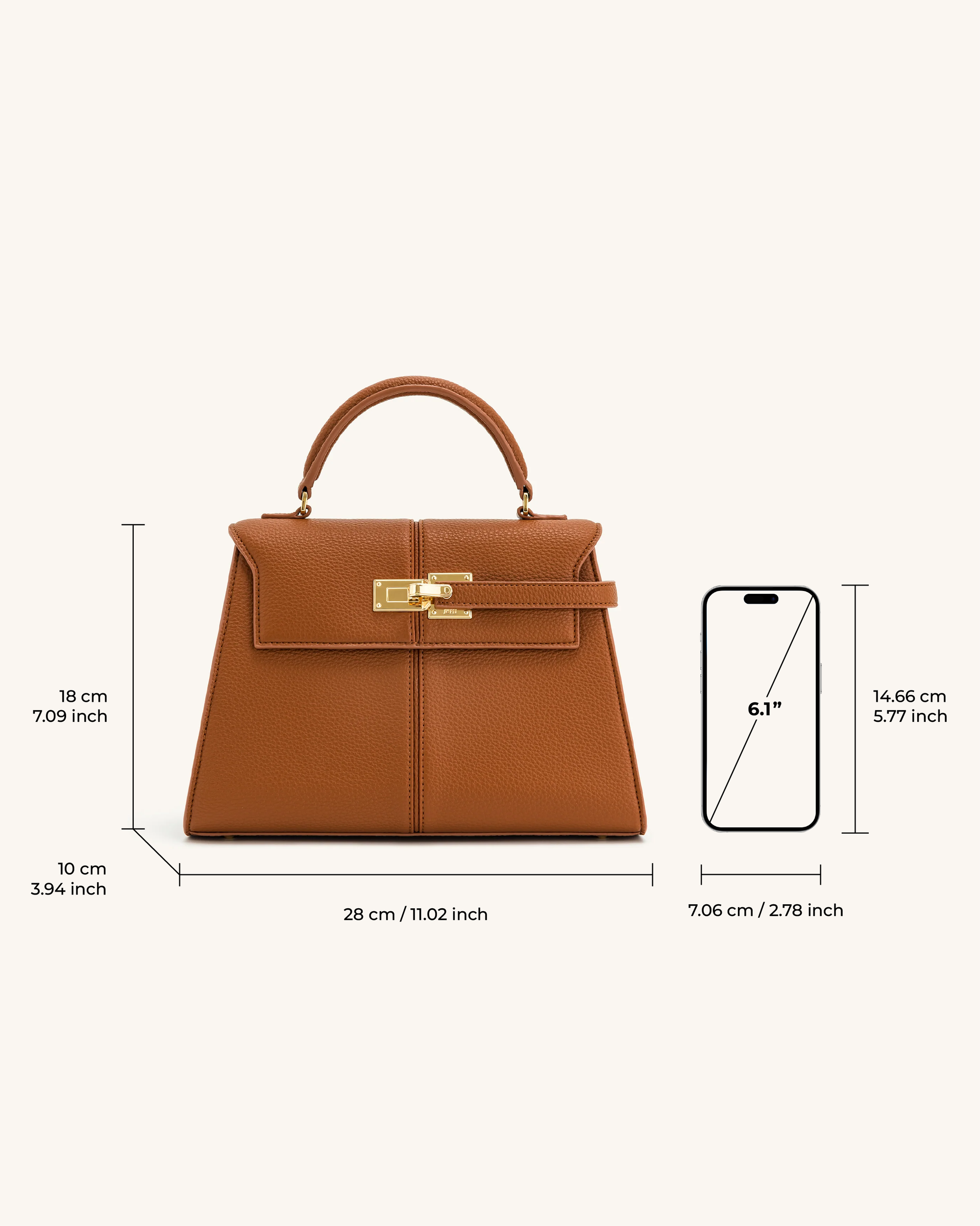 【日本未入荷】JWPEI Elise トップハンドルバッグ ブラウン Elise Large Top Handle Bag - Brown | JW PEI