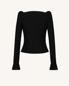 Olivia Puff Shoulder Blazer - Black