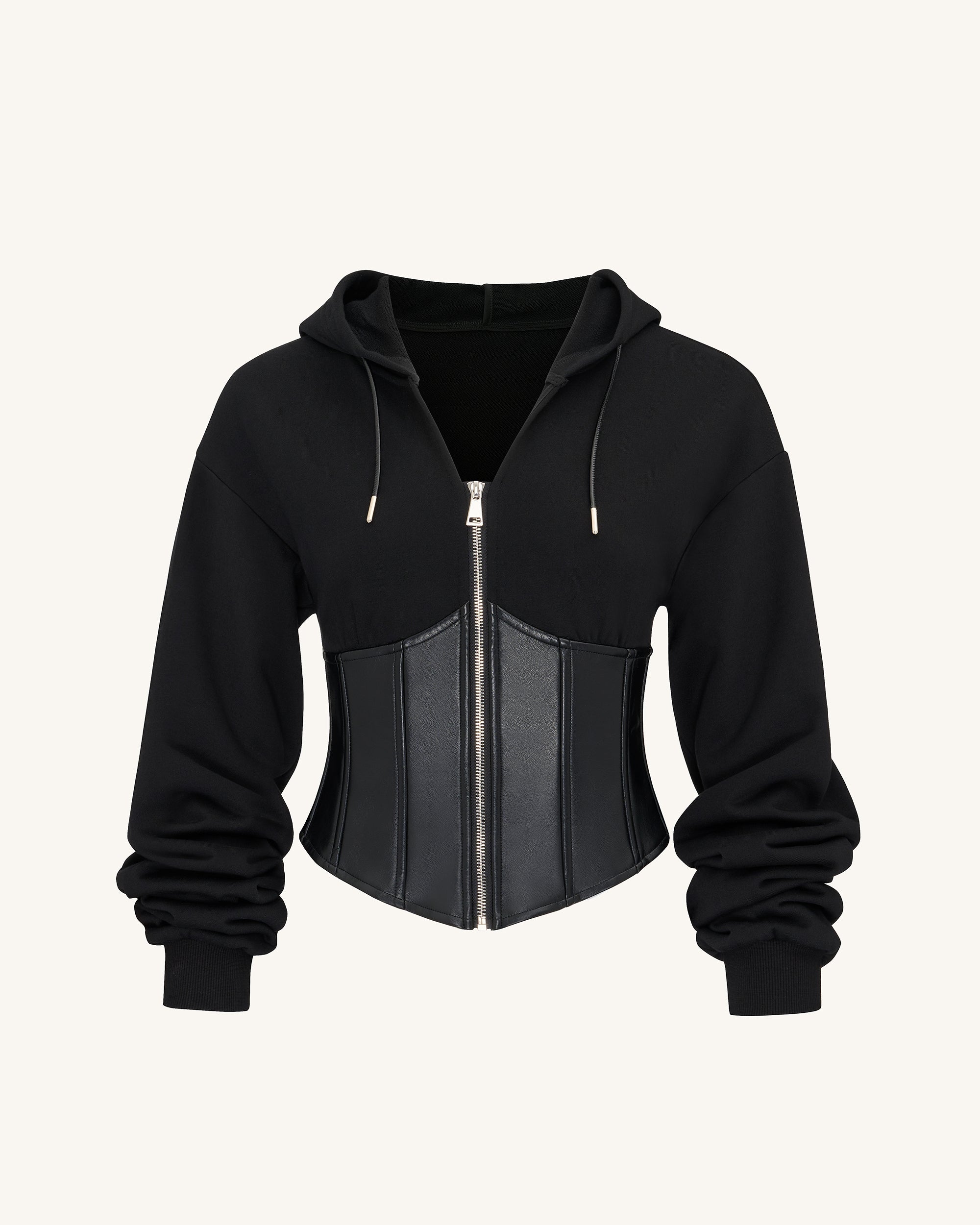 Valentina Structured Corset Hoodie - Black 4 | US Valentina Structured Corset Hoodie - Black 4 | US