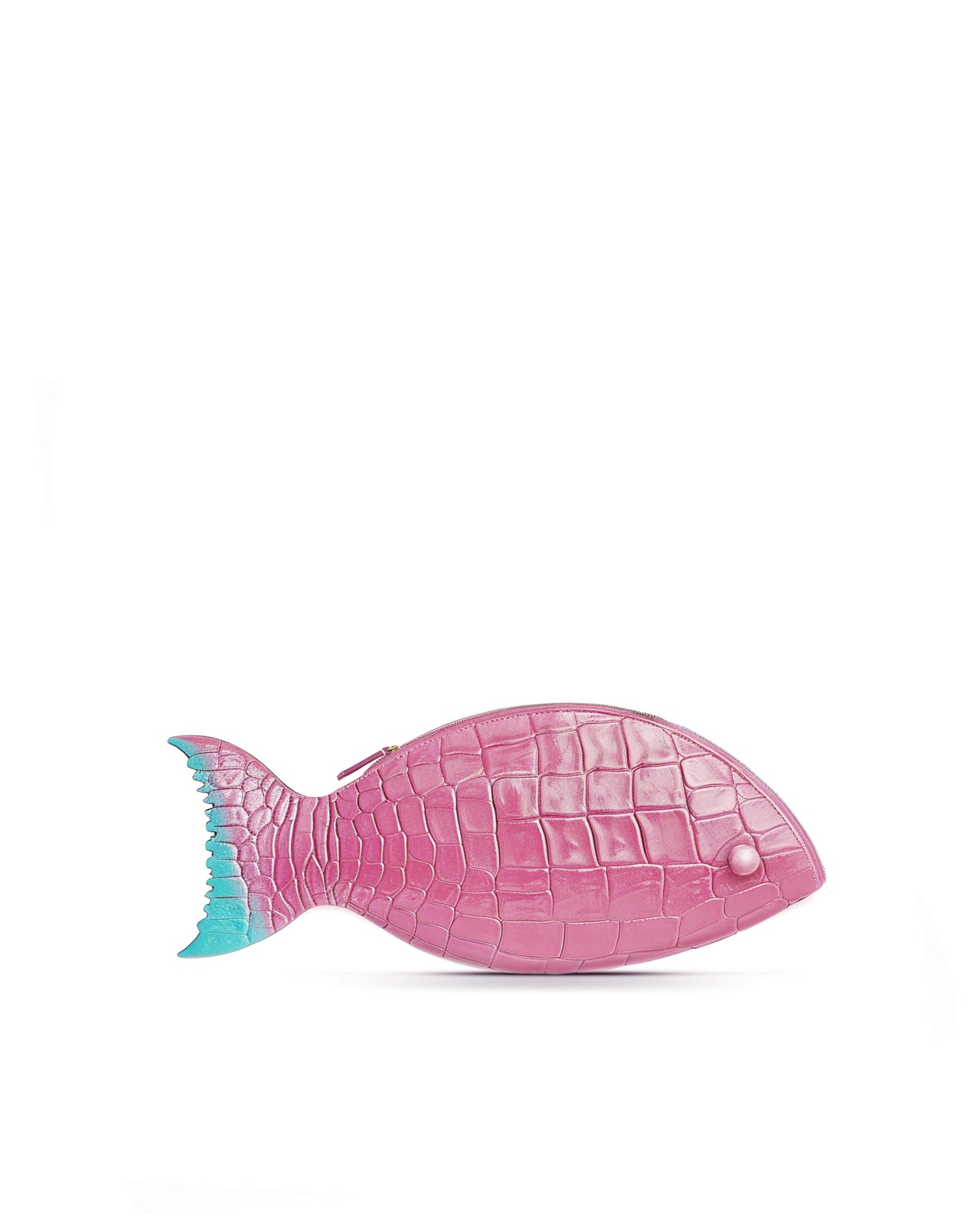 Pink gradient fish shape clutch