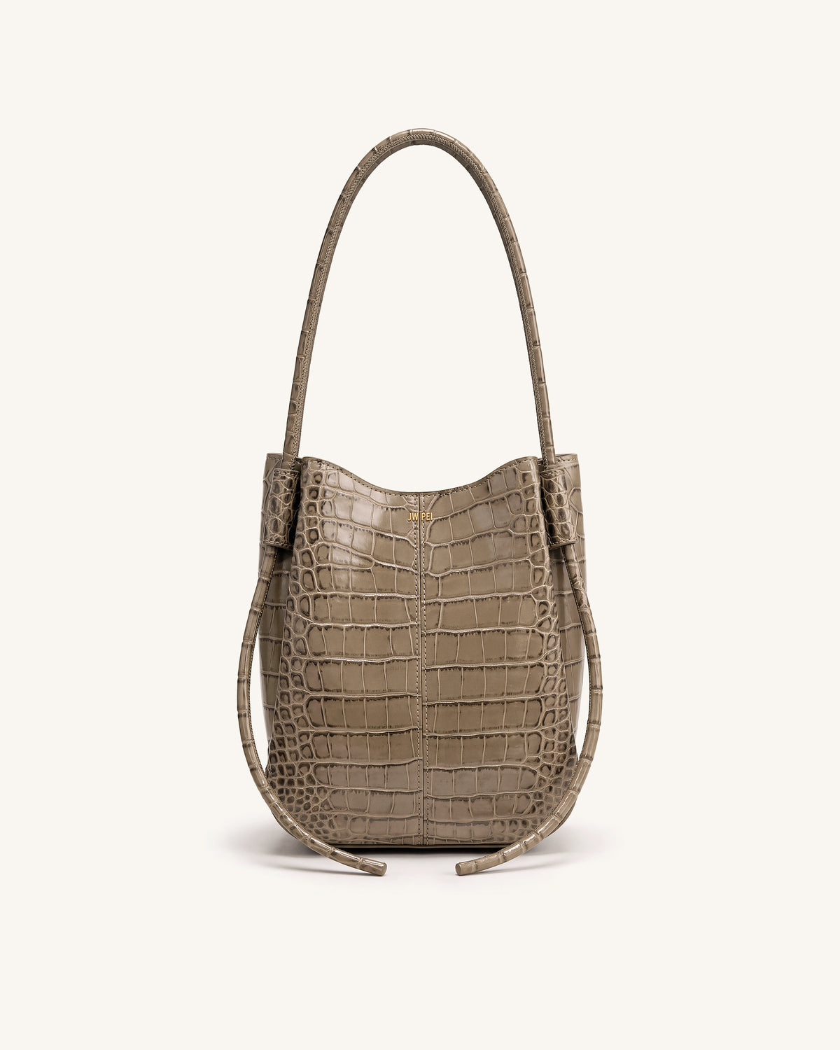 Nala Bucket Bag - Taupe Croc