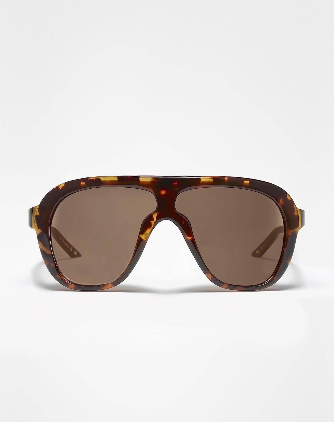 Morgan Aviator Style Acetate Sunglasses - Brown