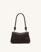 Lucia Woven Shoulder Bag - Brown