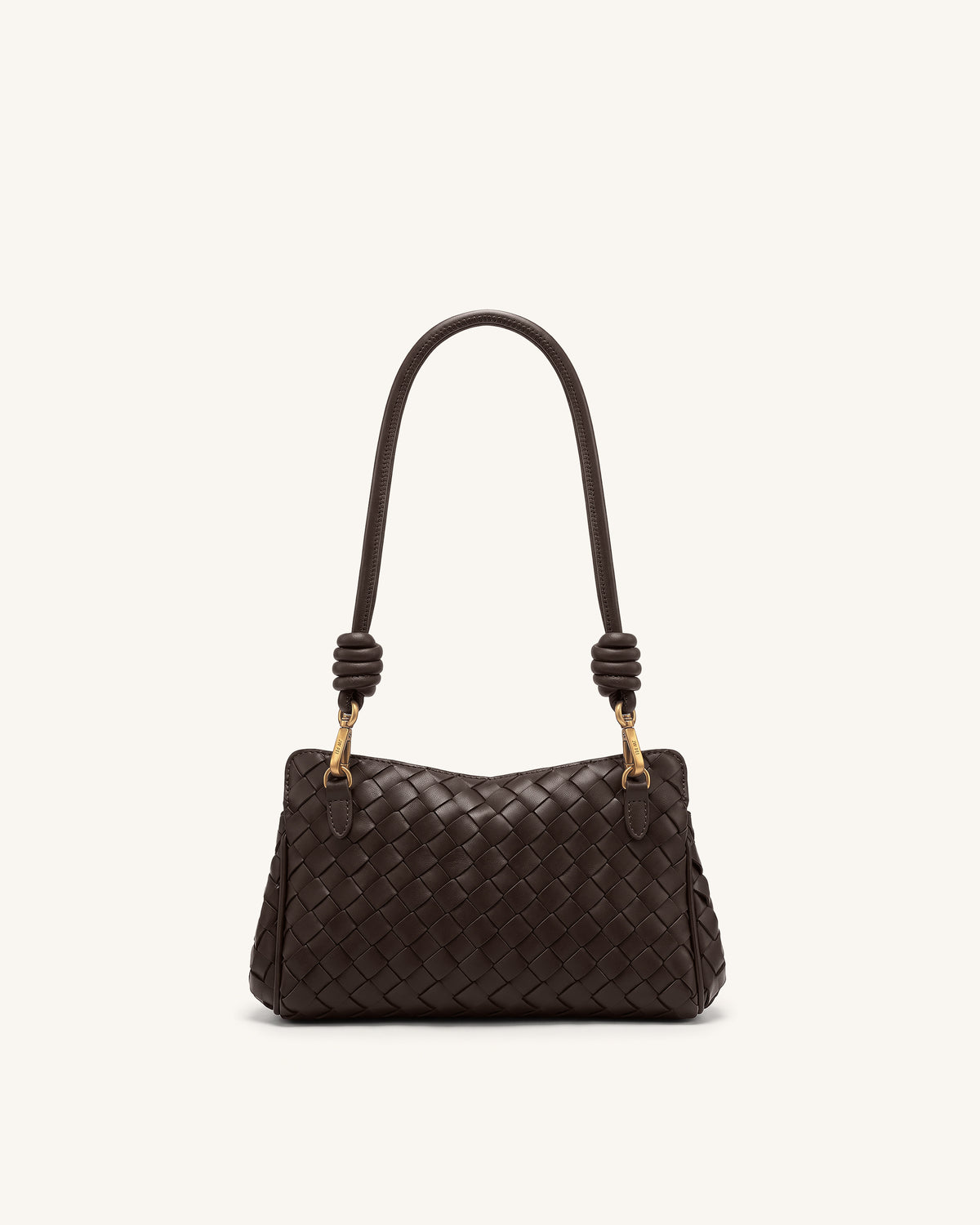 Lucia Woven Shoulder Bag - Brown