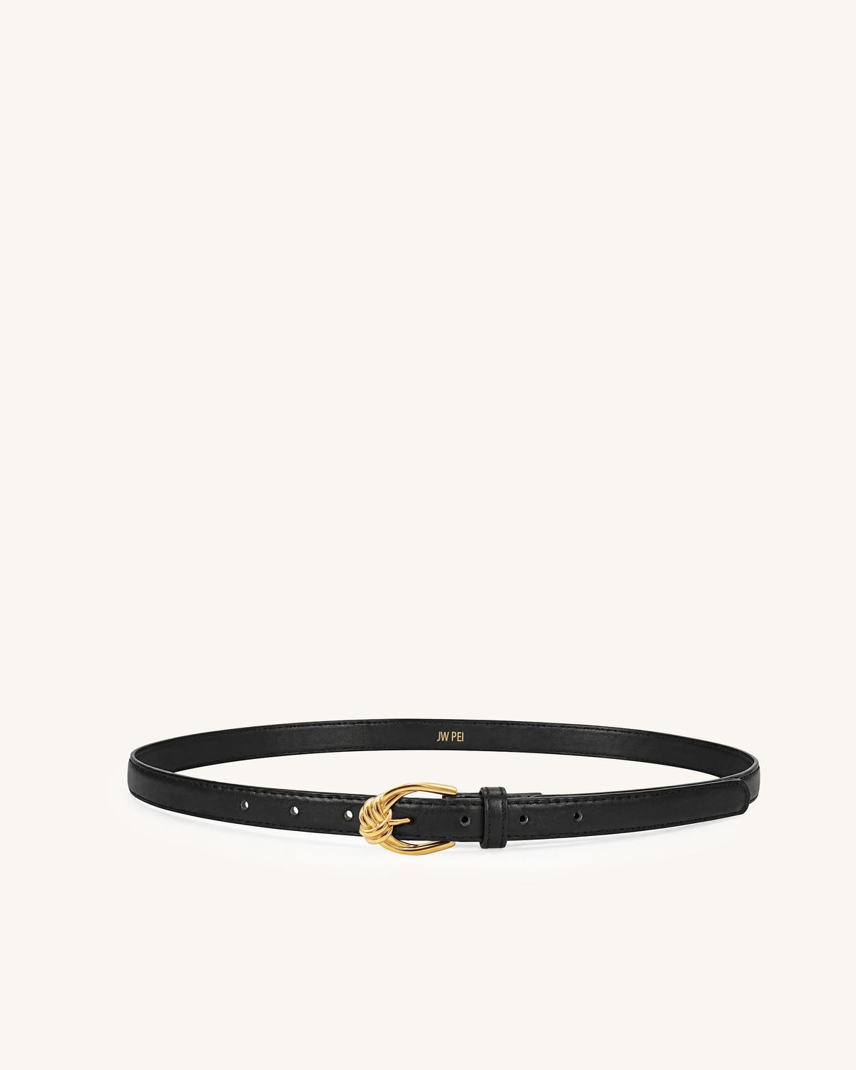 Lena Metal Rope Knot Buckle Belt - Black