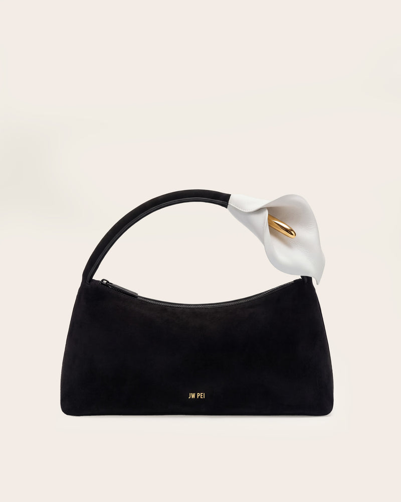 Calla Lily Top Handle Bag - Black