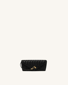 Celeste Woven Textured Glasses Case – Black