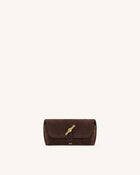 Lena Metal Rope Knot Faux Suede Glasses Case – Brown