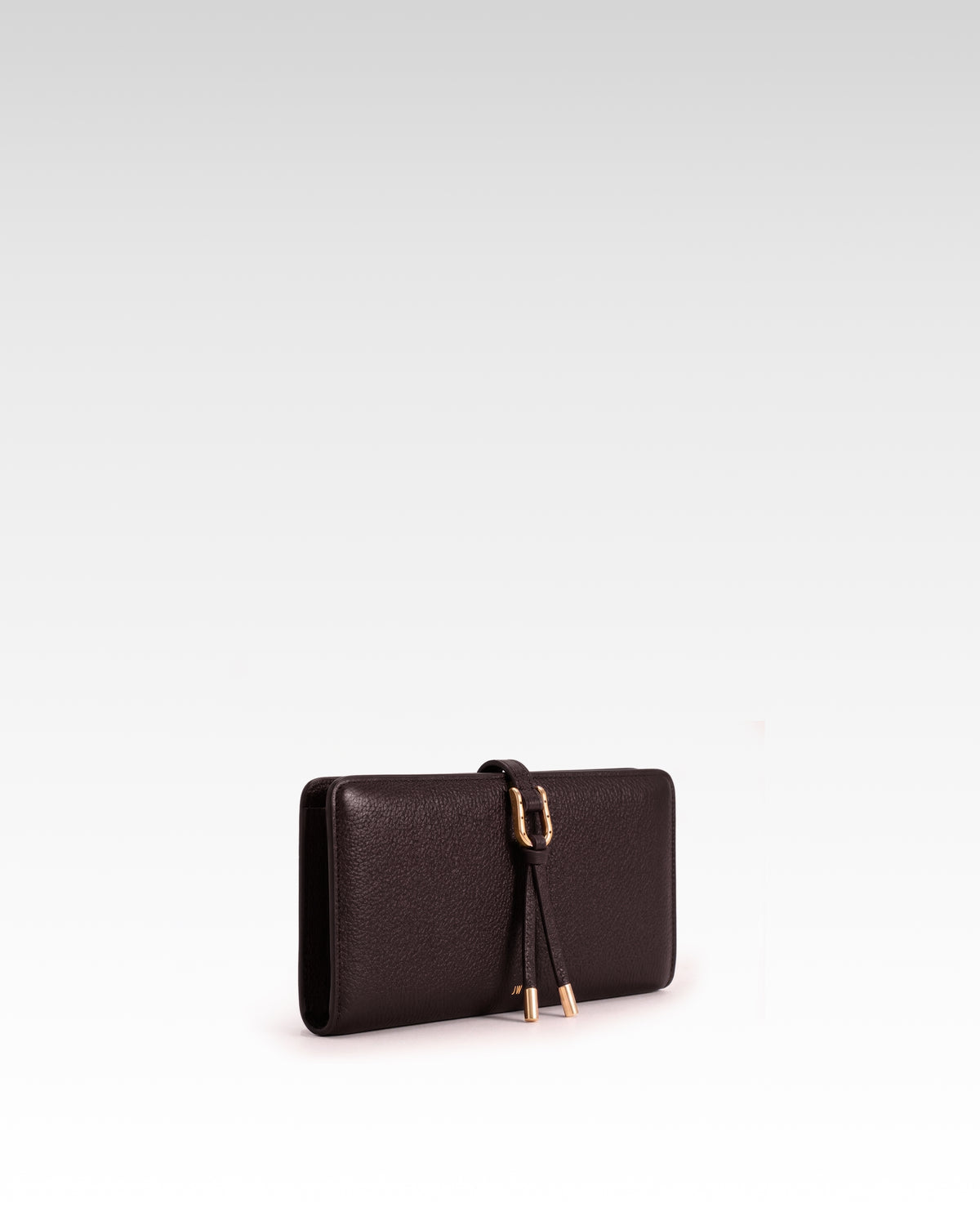 Aria Pebbled Passport Card Holder – Dark Brown