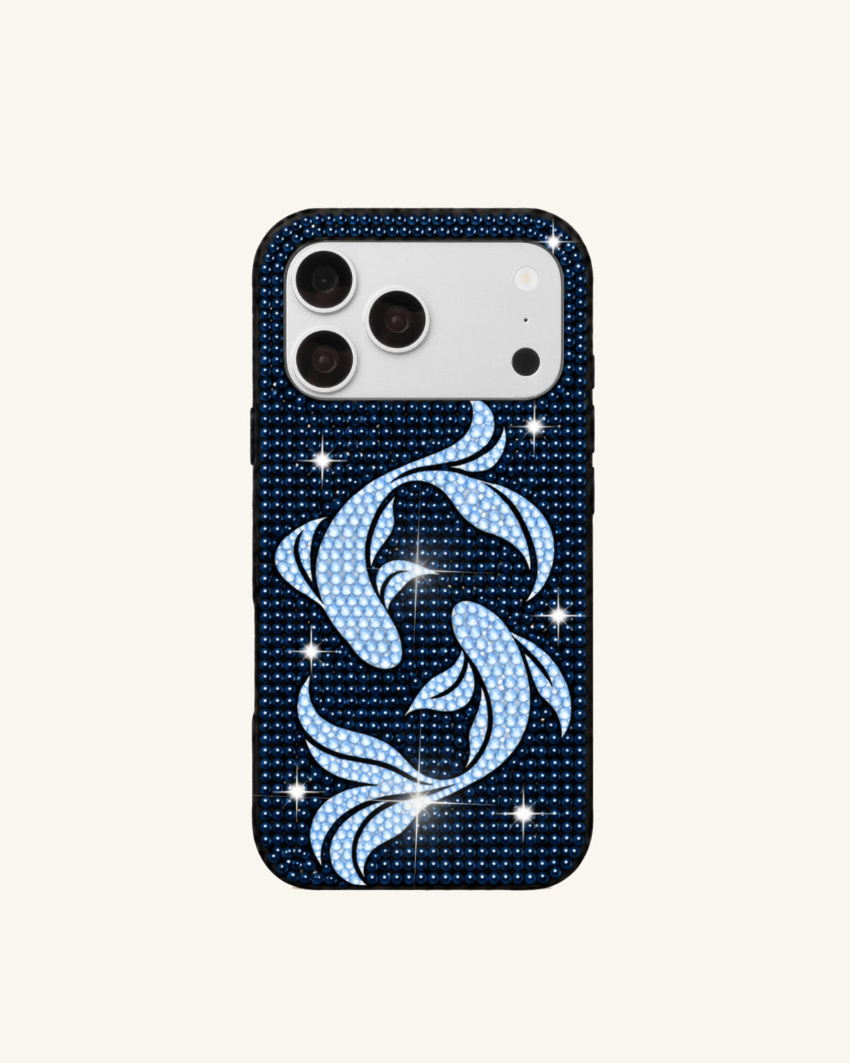 Crystal Koi Pattern Phone Case – Blue